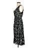 Ann Taylor 100% Polyester Chevron-herringbone Black Casual Dress Size 2 - photo 5