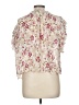 Versona 100% Polyester Ivory Short Sleeve Blouse Size M - photo 2