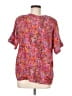 Assorted Brands Paisley Orange Pink Short Sleeve Blouse Size 8 - photo 1