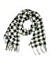 Top It Off 100% Polyester Houndstooth Ivory Black Scarf One size - photo 1