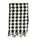Top It Off 100% Polyester Houndstooth Ivory Black Scarf One size - photo 2