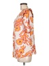 GeeGee Orange Short Sleeve Blouse Size M - photo 5