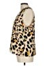 CAbi 100% Polyester Animal Print Gold Sleeveless Blouse Size L - photo 5