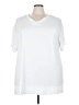 Rouge Solid White Short Sleeve T-Shirt Size 5X - photo 1