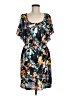 Oleg Cassini 100% Polyester Print Black Casual Dress Size M - photo 1