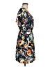 Oleg Cassini 100% Polyester Print Black Casual Dress Size M - photo 4