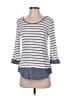 Hail3y:23 Blue 3/4 Sleeve Top Size S - photo 1