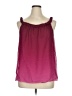 Tulle 100% Polyester Burgundy Sleeveless Blouse Size XL - photo 1