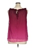 Tulle 100% Polyester Burgundy Sleeveless Blouse Size XL - photo 2