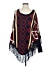 Maurices 100% Acrylic Burgundy Poncho Size Sm - Med - photo 1