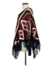 Maurices 100% Acrylic Burgundy Poncho Size Sm - Med - photo 5
