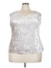 New Directions Metallic Silver Sleeveless Top Size 3X - photo 1