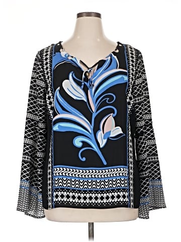 Kaari Blue Long Sleeve Blouse (view 1)