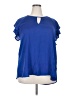 Unbranded 100% Polyester Blue Short Sleeve Blouse Size 2X - photo 1