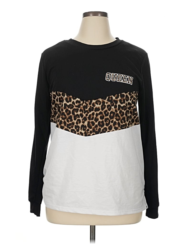 Pre-owned Rue21 Long Sleeve T-shirt In Black