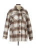 Love Tree 100% Polyester Plaid Brown Coat Size L - photo 1