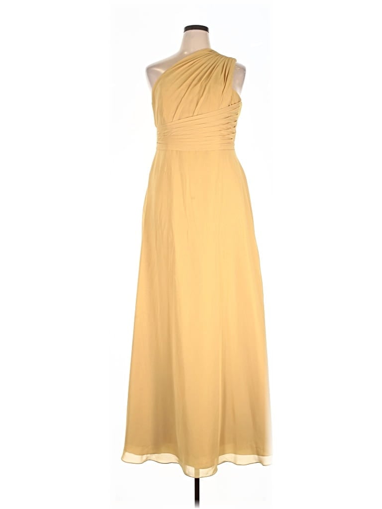 Azazie Cocktail Dress - Bridesmaid: Yellow Dresses - Used - Size 14