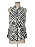 Robert Louis Silver Sleeveless Blouse Size L - photo 1