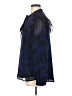 Banana Republic 100% Polyester Blue Long Sleeve Blouse Size M - photo 5