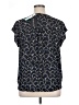Montgomery Ward 100% Polyester Stars Graphic Blue Short Sleeve Blouse Size XL - photo 2
