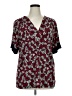 Judith Hart Burgundy Short Sleeve Blouse Size 1X - photo 1