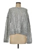 Vince Camuto Chevron-herringbone Gray Silver Pullover Sweater Size M - photo 1