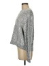 Vince Camuto Chevron-herringbone Gray Silver Pullover Sweater Size M - photo 5