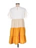 Unbranded 100% Polyester Color Block Ivory Casual Dress Size M - photo 2