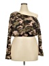 Auditions Brown Green Long Sleeve Blouse Size 3X - photo 1