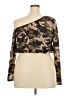 Auditions Brown Green Long Sleeve Blouse Size 3X - photo 2