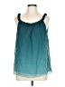 Trulli 100% Polyester Teal Sleeveless Blouse Size L - photo 1
