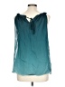 Trulli 100% Polyester Teal Sleeveless Blouse Size L - photo 2