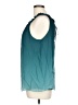 Trulli 100% Polyester Teal Sleeveless Blouse Size L - photo 5