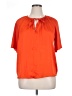 Worthington 100% Polyester Orange Short Sleeve Blouse Size XL - photo 1
