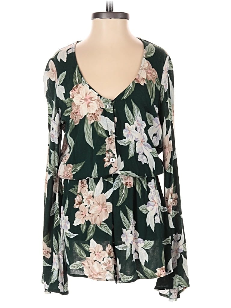 Show Me Your Mumu Romper: Green Rompers - Size X-Small