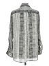 Liz Claiborne 100% Polyester Houndstooth Silver Long Sleeve Blouse Size L - photo 2