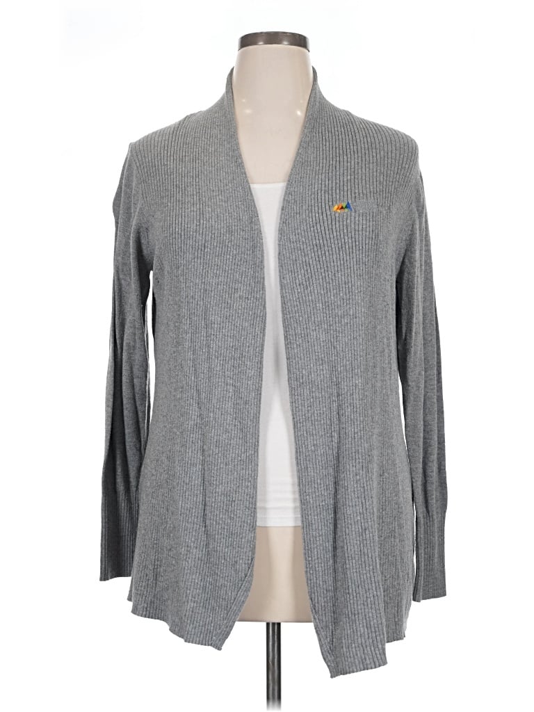 Pre-owned Port Authority Cardigan Sweater In Gray