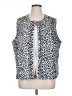 Contrasts 100% Polyester Animal Print White Vest Size 1X - photo 1