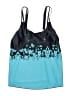 B2Prity Stars Blue Black Swimsuit Top Size XL - photo 1