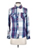 Rails 100% Rayon Plaid Blue Long Sleeve Button-Down Shirt Size XS - photo 1
