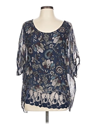 Tendenze Short Sleeve Silk Top (view 1)
