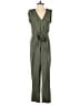 Banana Republic Solid Green Jumpsuit Size 2 - photo 1