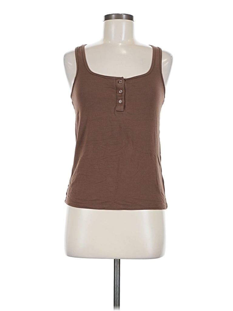 Pre-owned Gap Body Sleeveless T-shirt In Brown