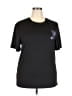 Romwe 100% Polyester Black Short Sleeve T-Shirt Size XXL - photo 1