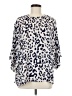 T Tahari 100% Polyester Animal Print Ivory Tan 3/4 Sleeve Blouse Size M - photo 1