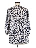 T Tahari 100% Polyester Animal Print Ivory Tan 3/4 Sleeve Blouse Size M - photo 2