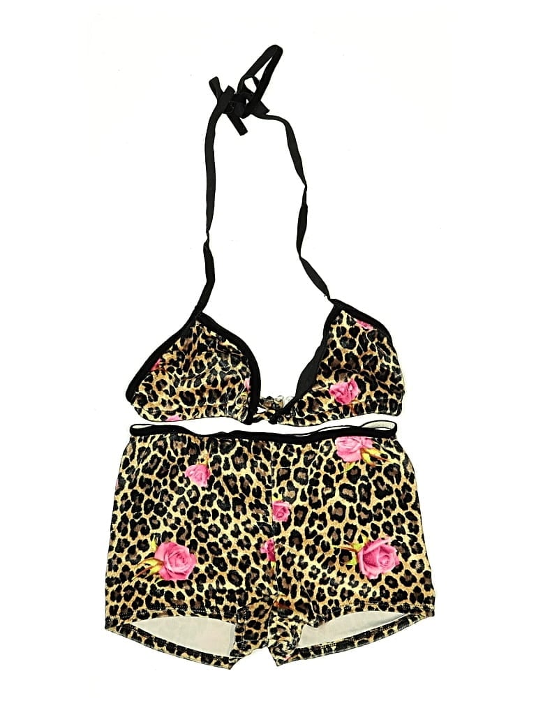 Pre-owned Flapdoodles Kids' Two Piece Swimsuit In Gold