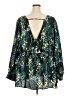 Torrid 100% Polyester Teal 3/4 Sleeve Blouse Size 5X Plus (5) - photo 2
