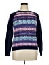 Chaps Print Blue Pullover Sweater Size XL - photo 1