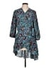 Torrid 100% Polyester Paisley Teal Casual Dress Size Lg Plus (0) - photo 1